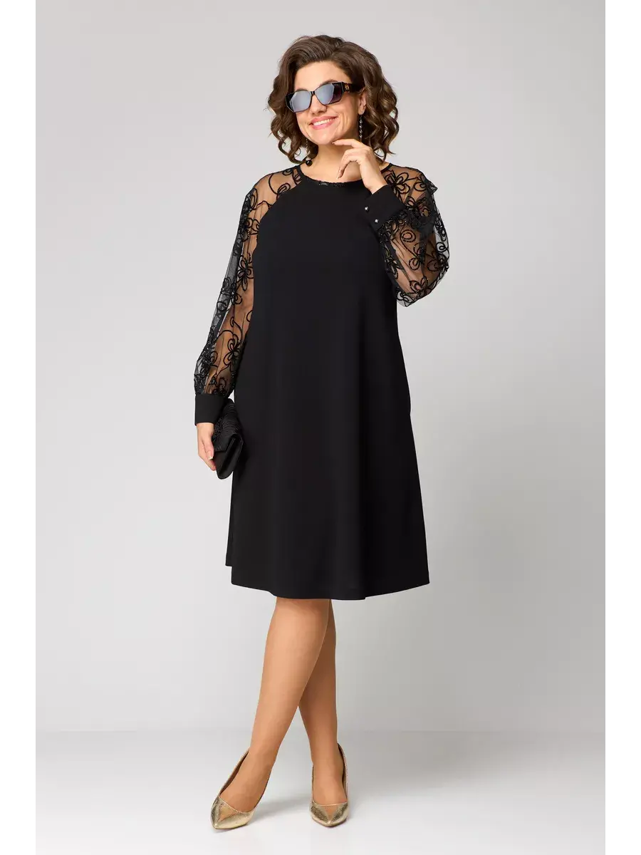 Milena | Elegant Lace-Sleeve Dress