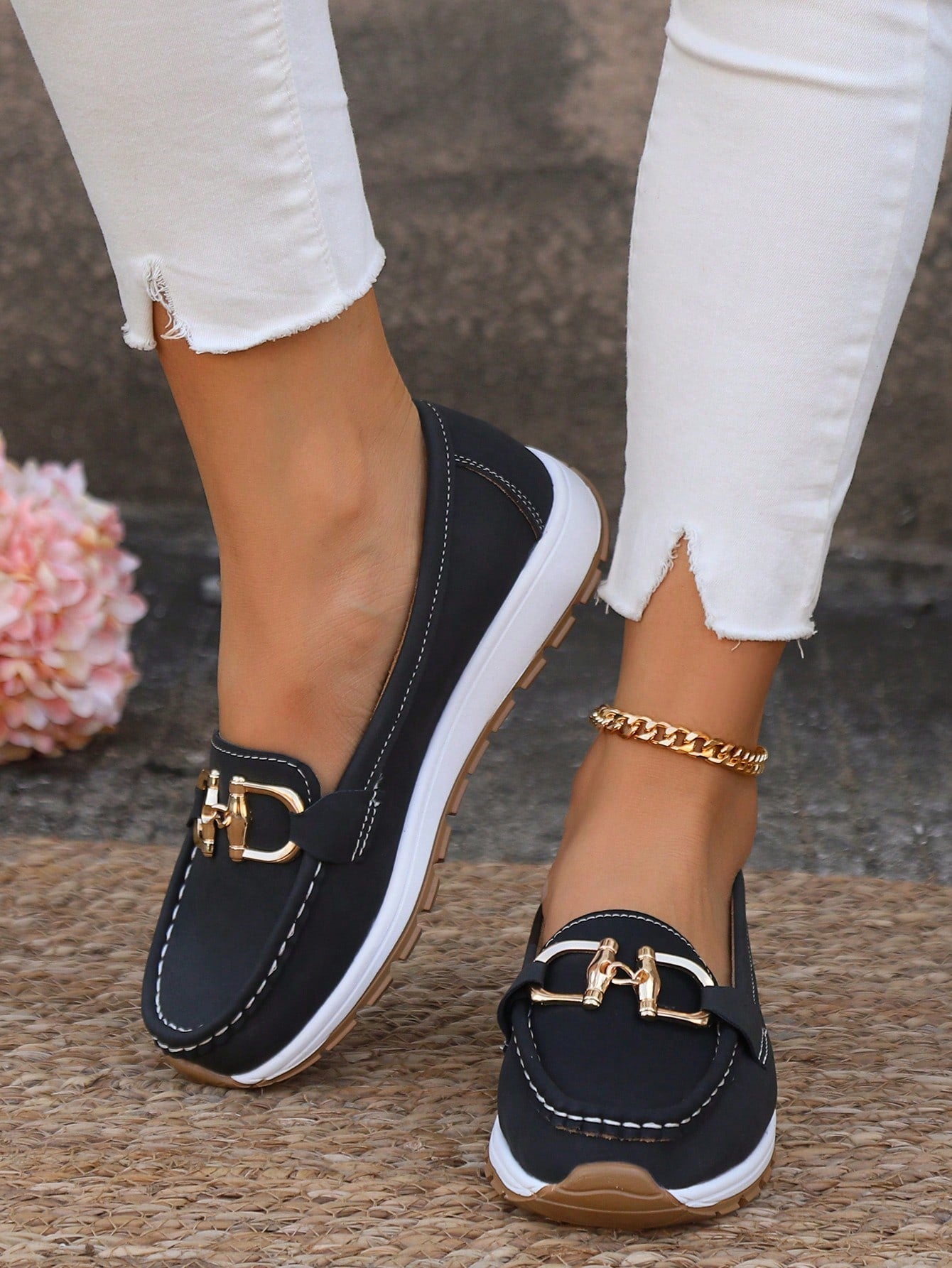 Hazel | Flat Buckle Loafers