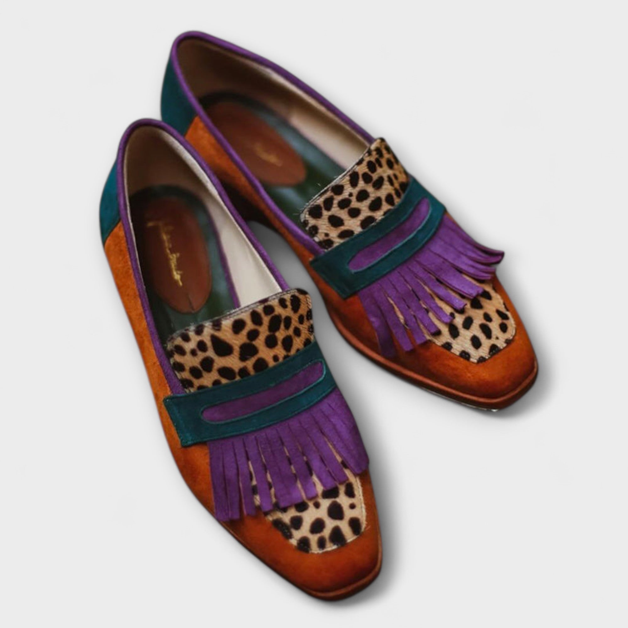 Fallon – Brown Leopard Loafers