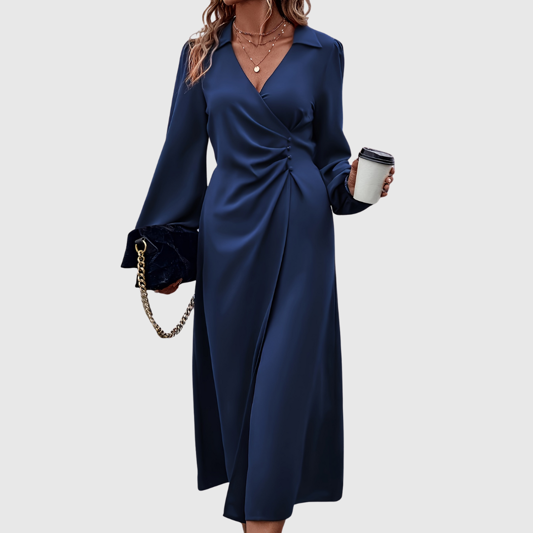 Islanna | Twist Front Commuting Dress