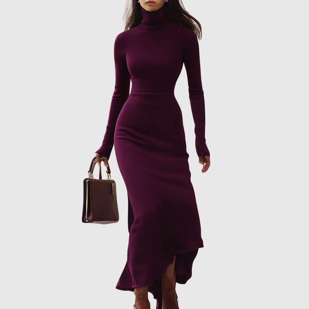 Iesla | Autumn/Winter High Neck Tight-Fashion Dress