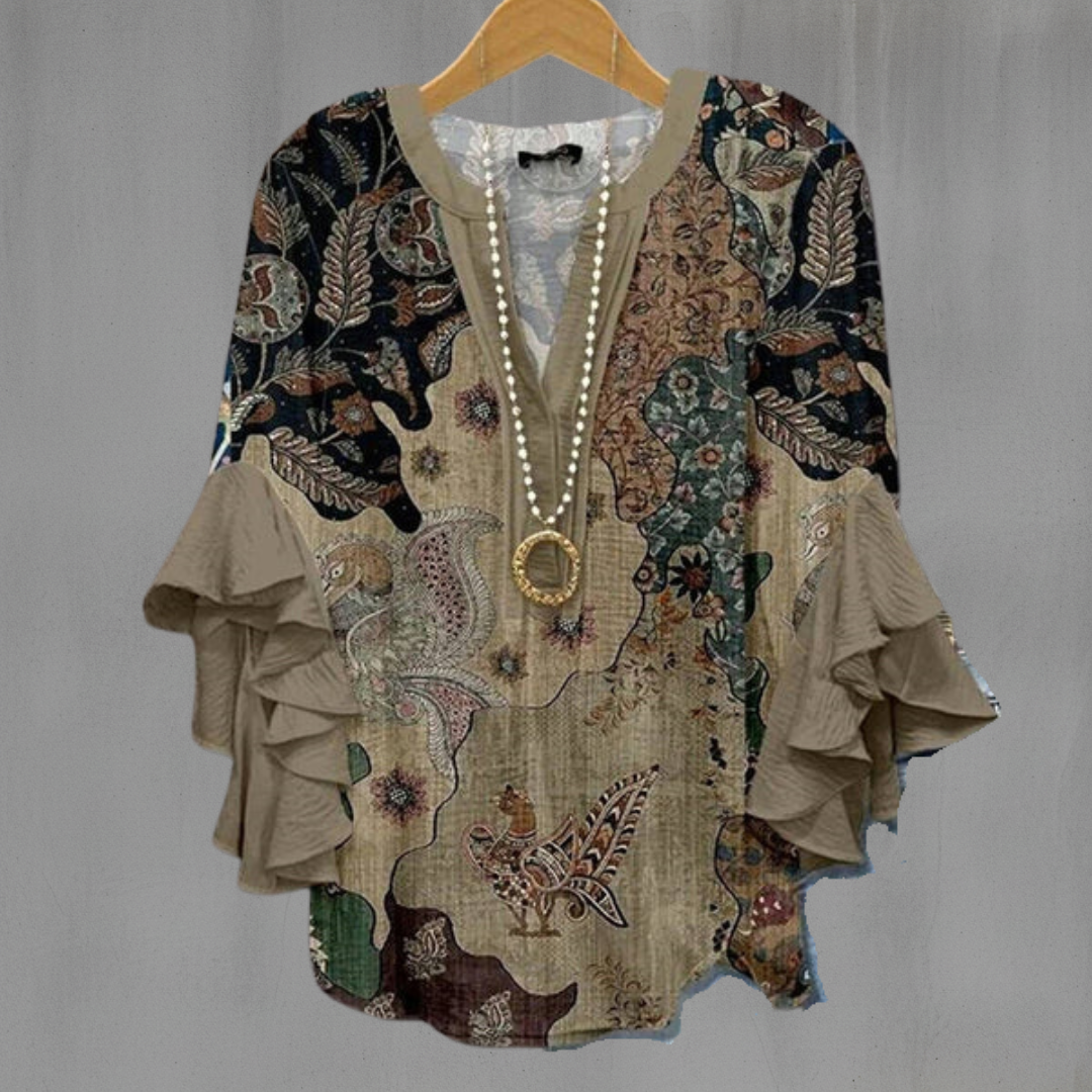 Helena | Elegant Printed Blouse
