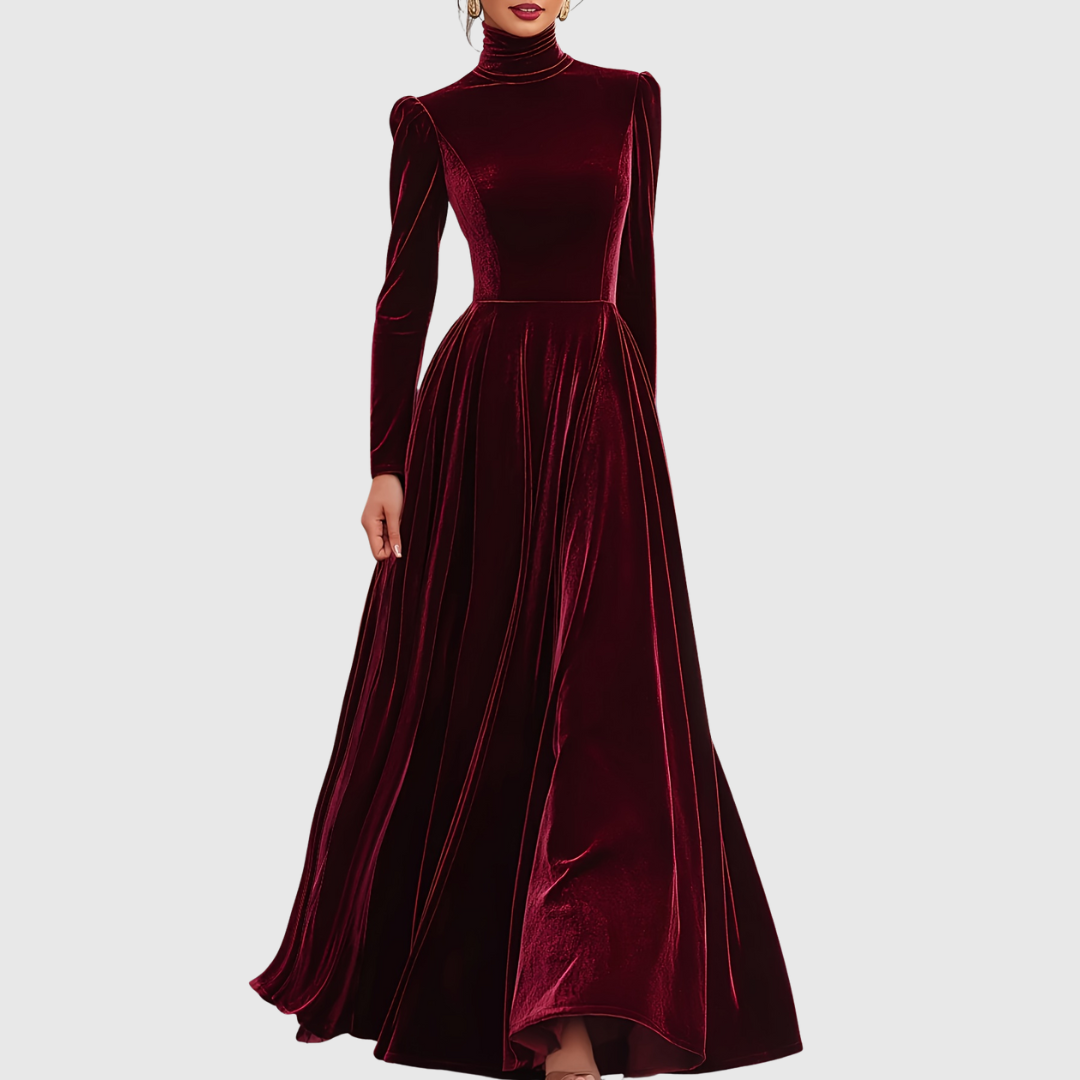 Soophie | Velvet High Neck Dress