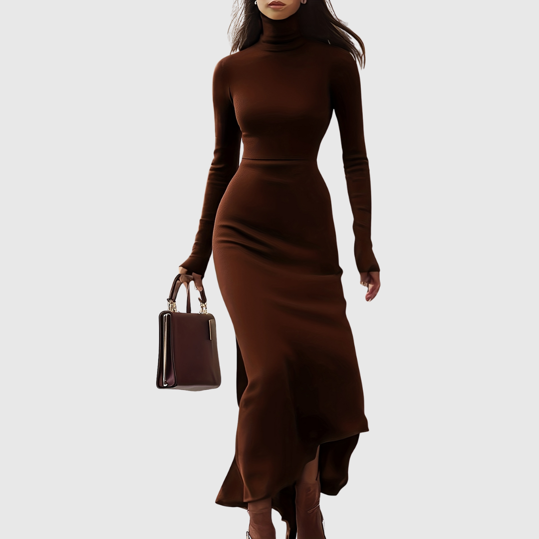 Iesla | Autumn/Winter High Neck Tight-Fashion Dress