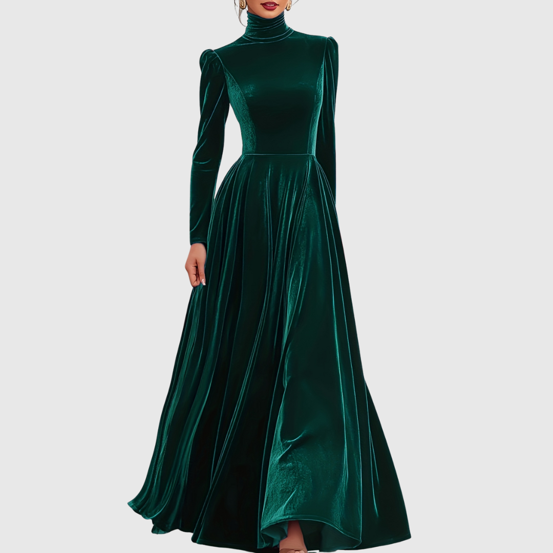 Soophie | Velvet High Neck Dress