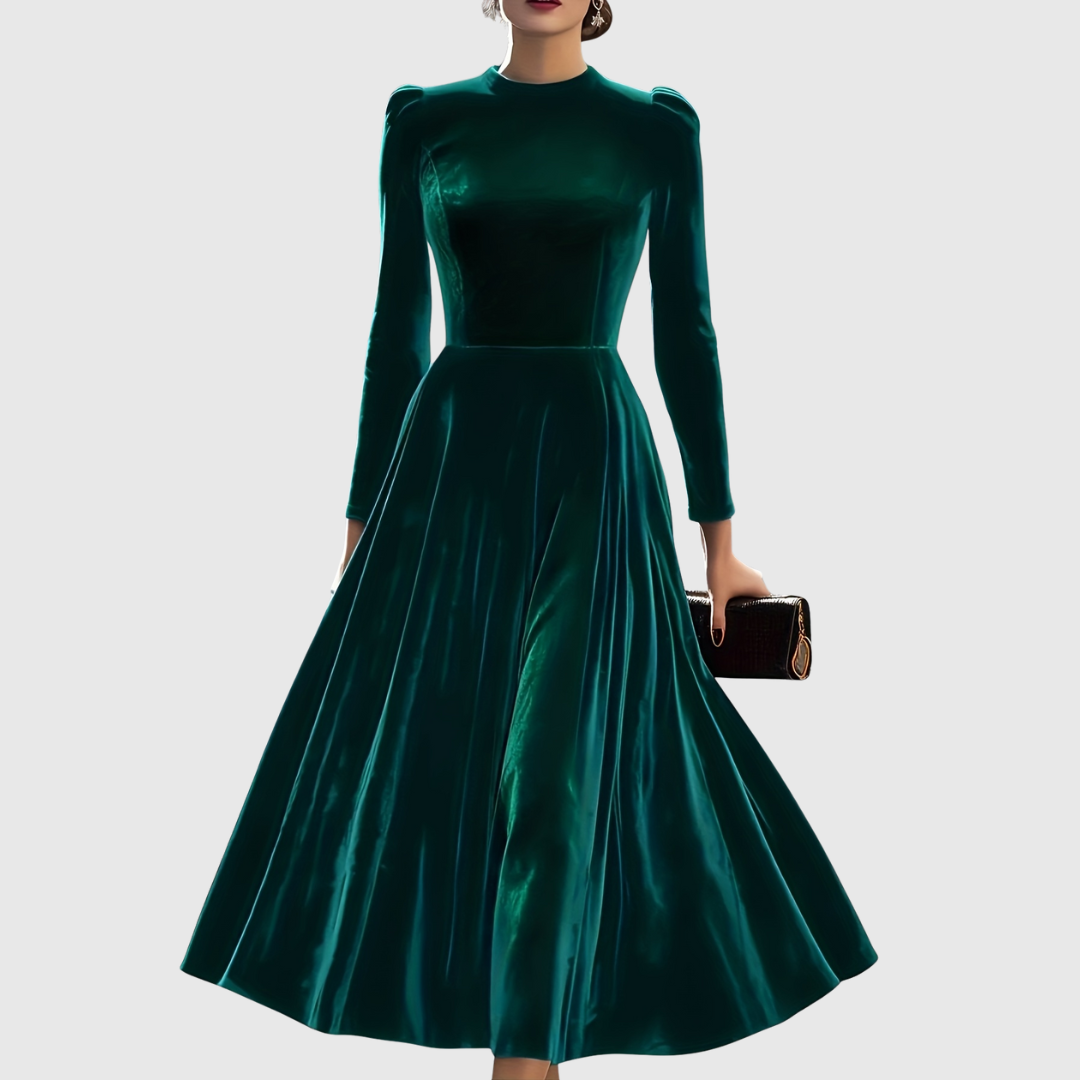 Soopie | Elegant Navy Blue & Burgundy Wedding Dress