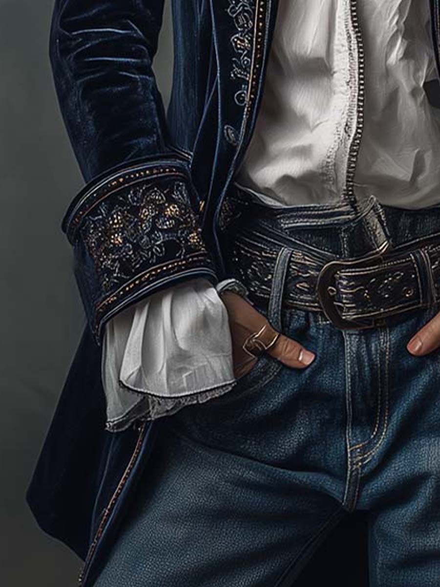 Imogen | Elegant Embroidered Velvet Jacket