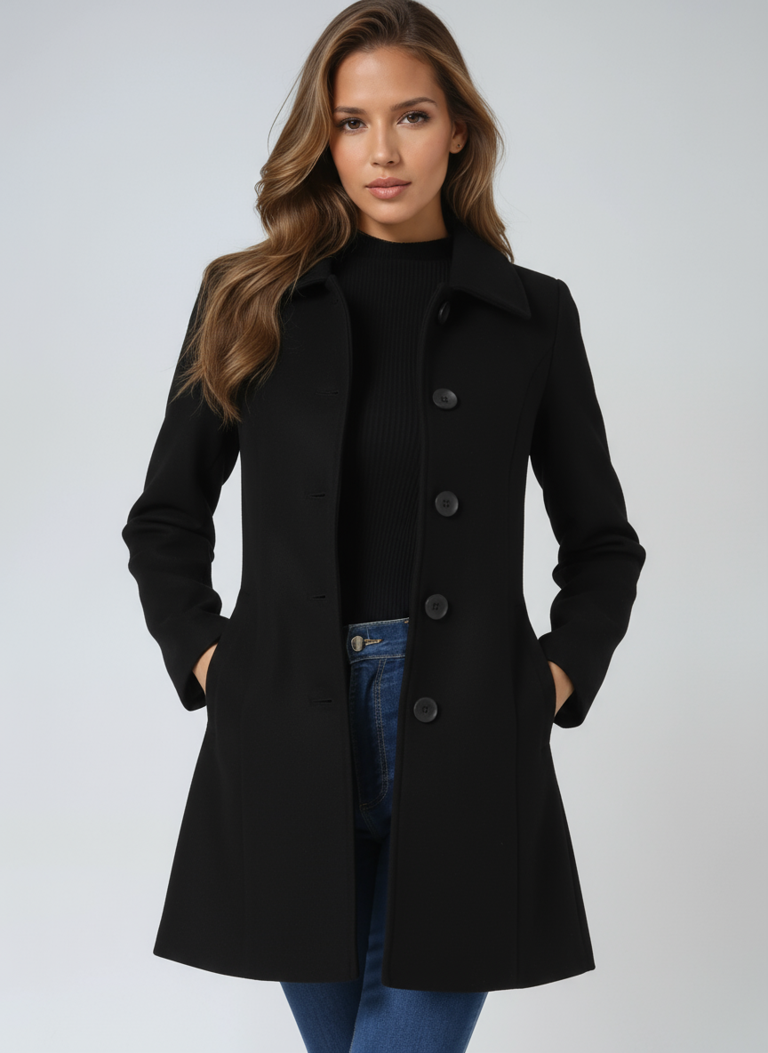 Beatrice | Women’s Single-Breasted Winter Trench Coat