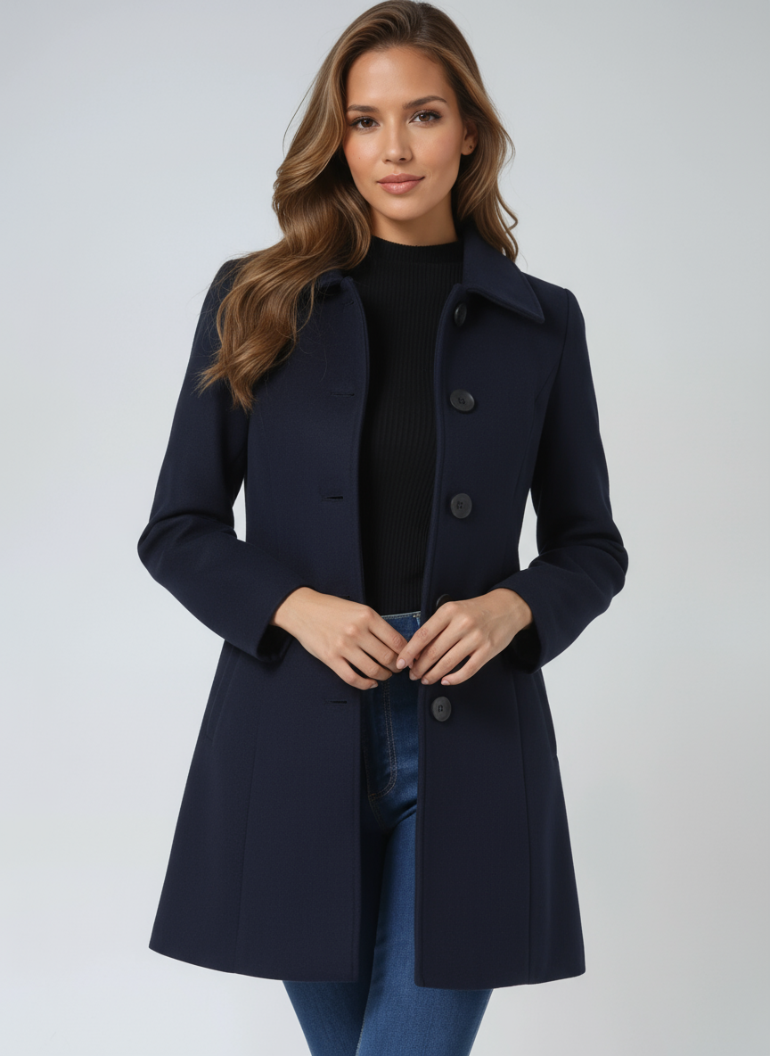 Beatrice | Women’s Single-Breasted Winter Trench Coat