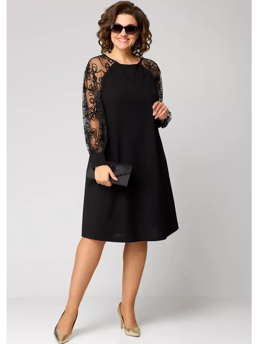 Milena | Elegant Lace-Sleeve Dress