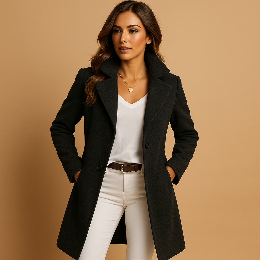 Isla | Elegant Long Button Coat
