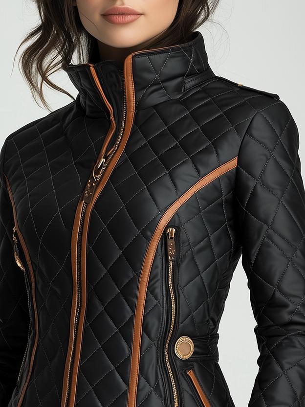 Meredith | Diamond-Quilted Padded Jacket