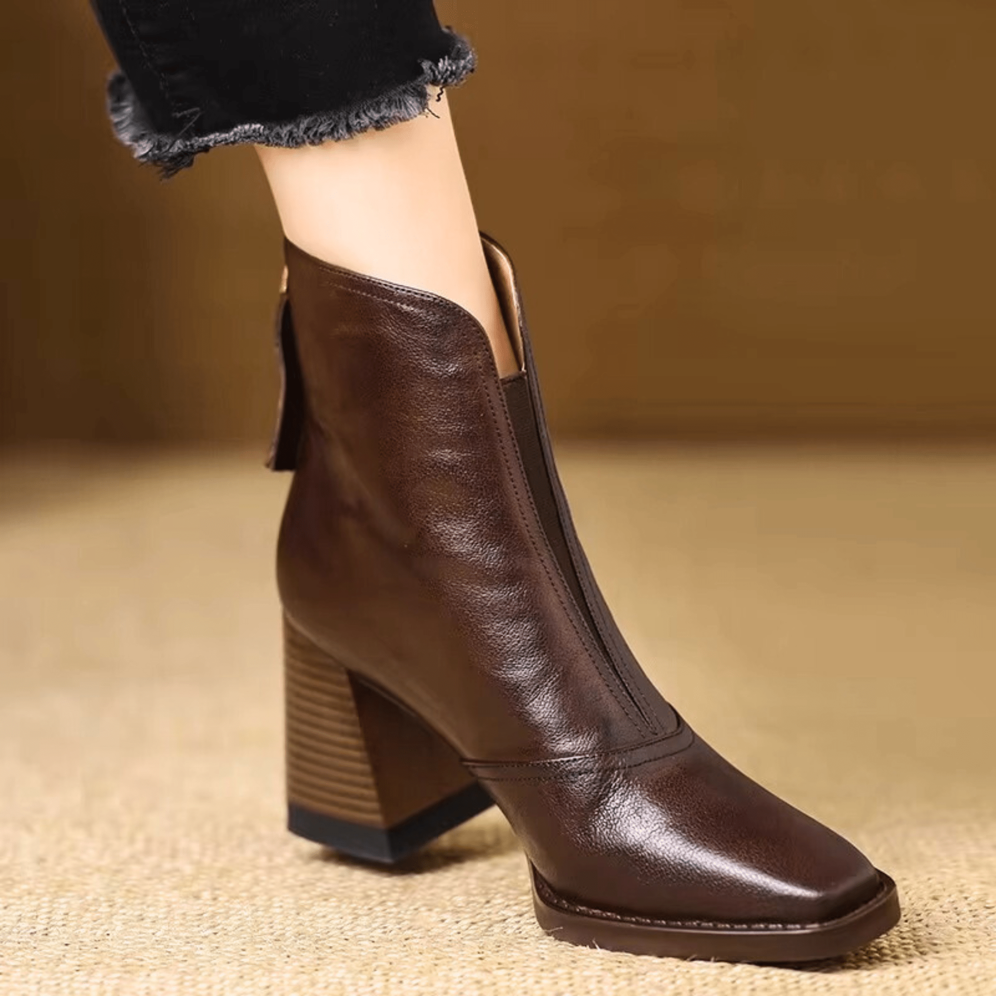 Charlotte | Luxury Mid-Heel Ankle Boots