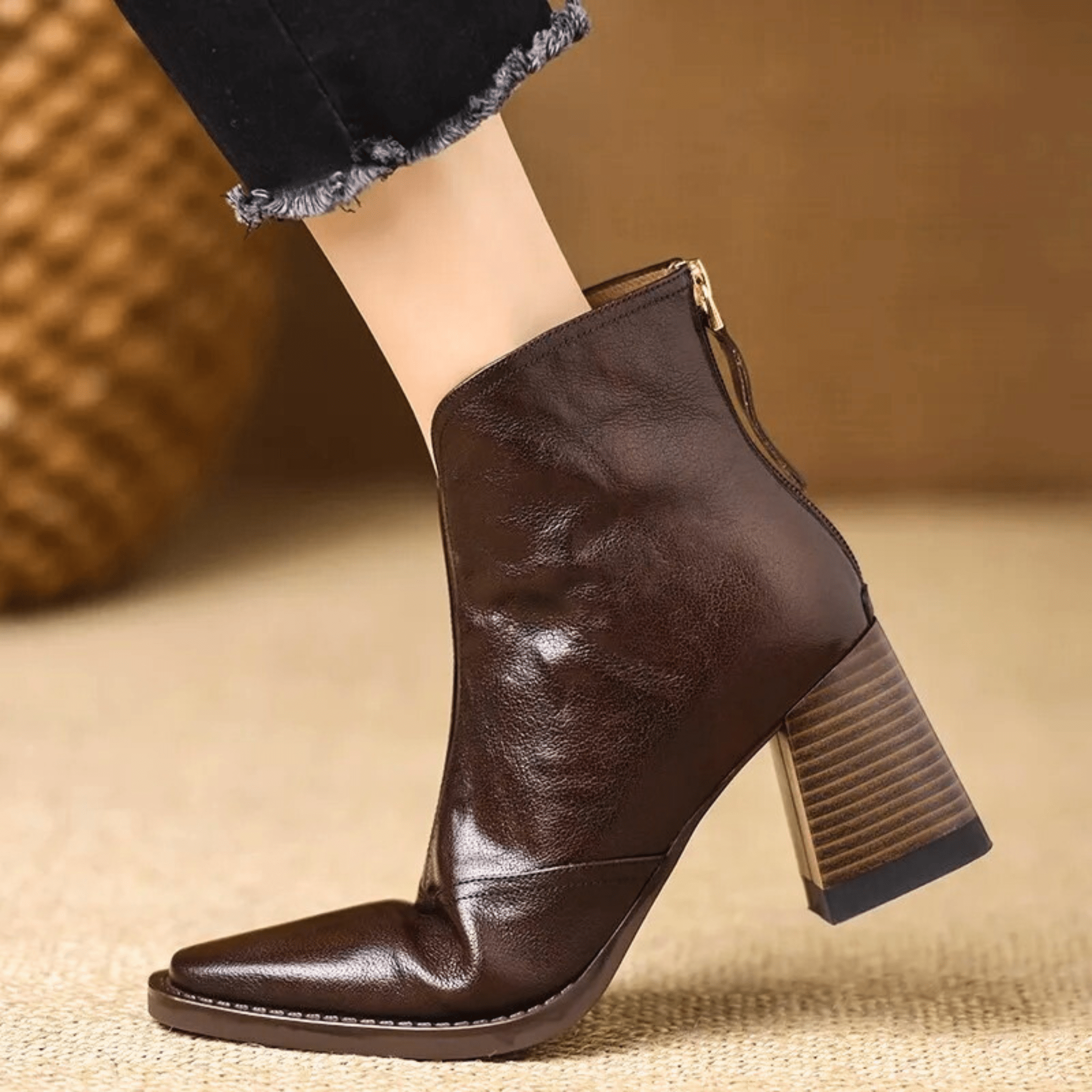 Charlotte | Luxury Mid-Heel Ankle Boots