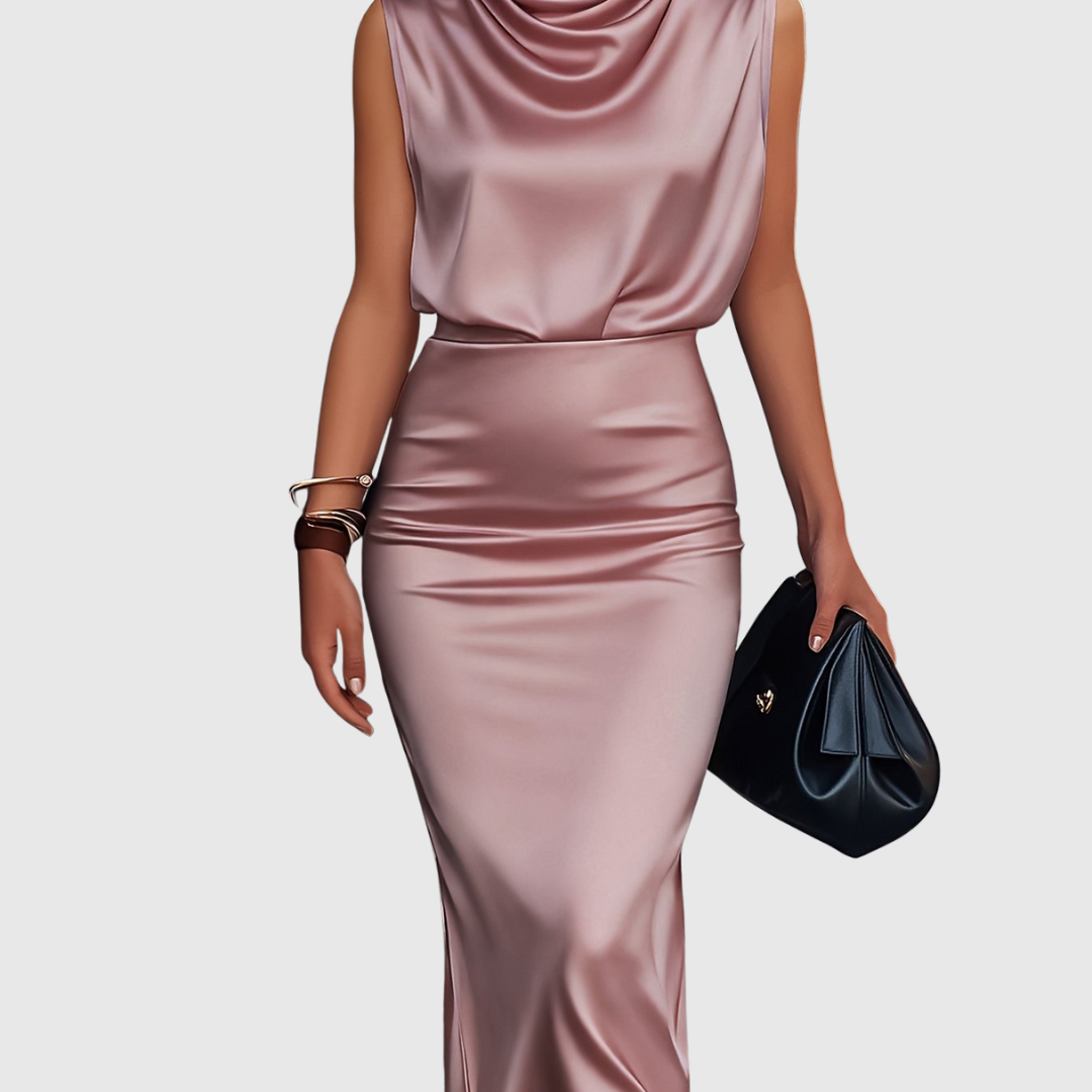 Edem | Satin Top & Skirt Set