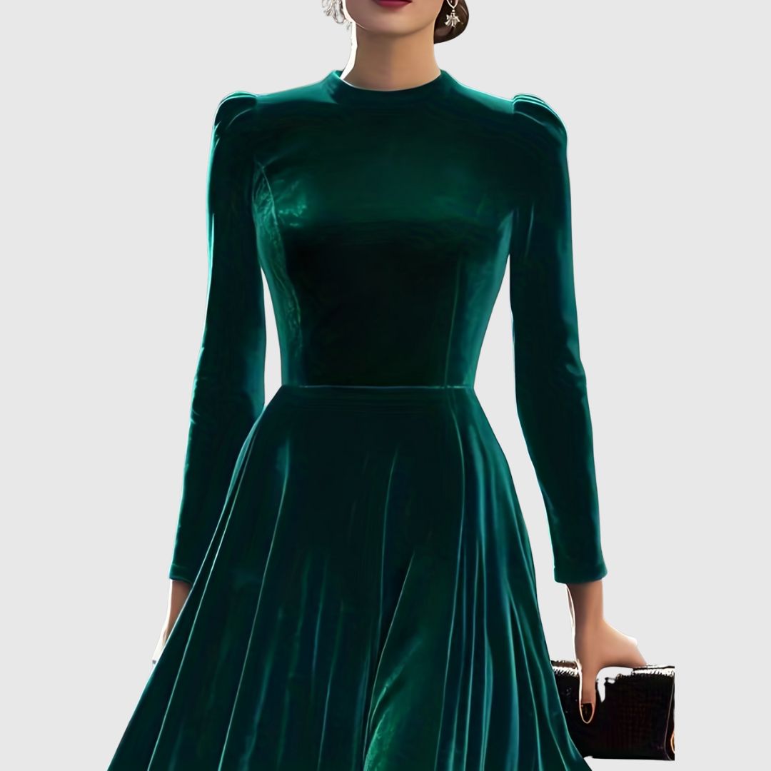 Soopie | Elegant Navy Blue & Burgundy Wedding Dress