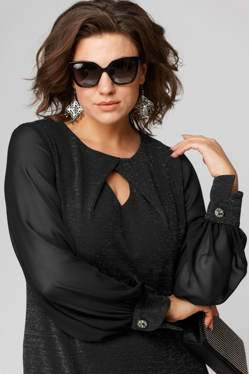 Noah™ | Elegancka Sukienka z Transparentnymi Rękawami