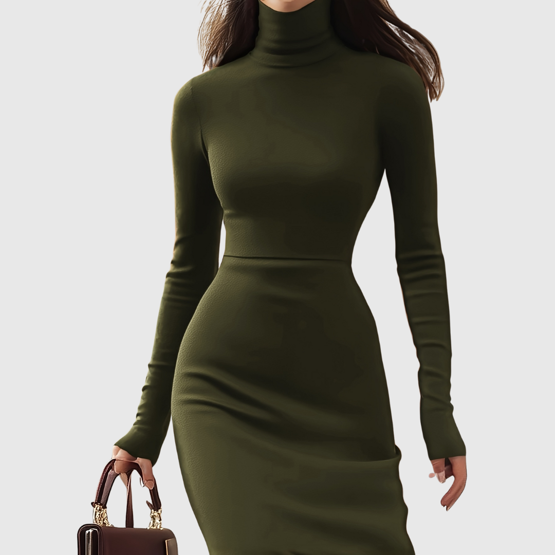 Iesla | Autumn/Winter High Neck Tight-Fashion Dress