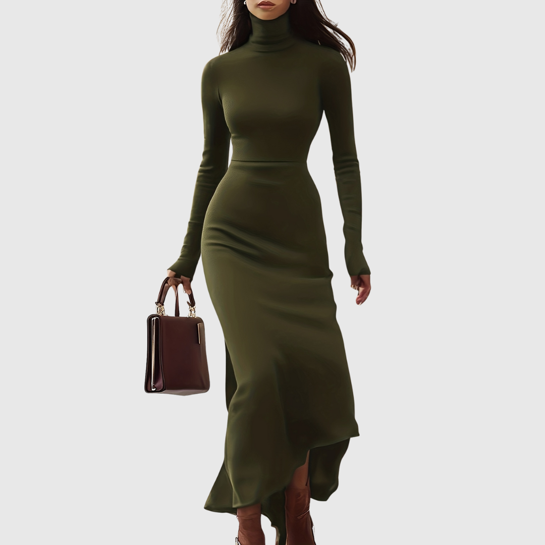 Iesla | Autumn/Winter High Neck Tight-Fashion Dress
