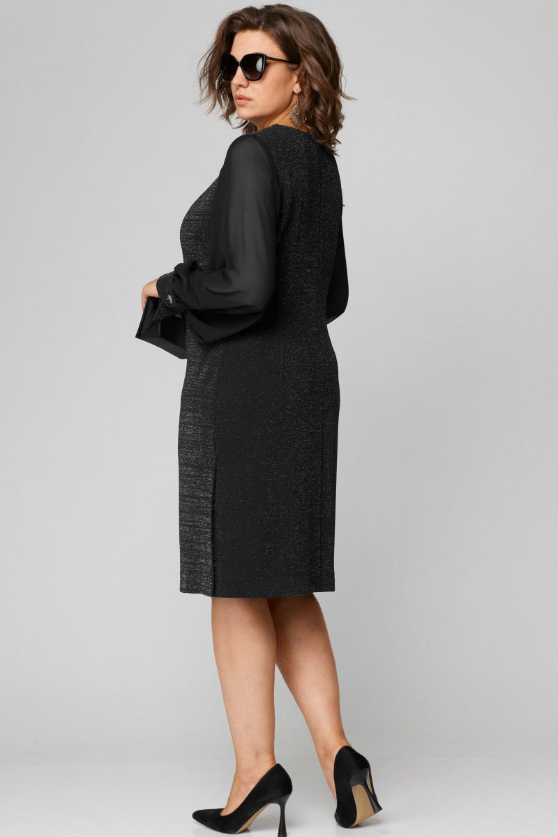 Noah™ | Elegancka Sukienka z Transparentnymi Rękawami