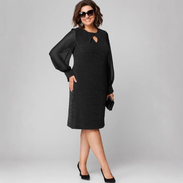 Noah™ | Elegancka Sukienka z Transparentnymi Rękawami