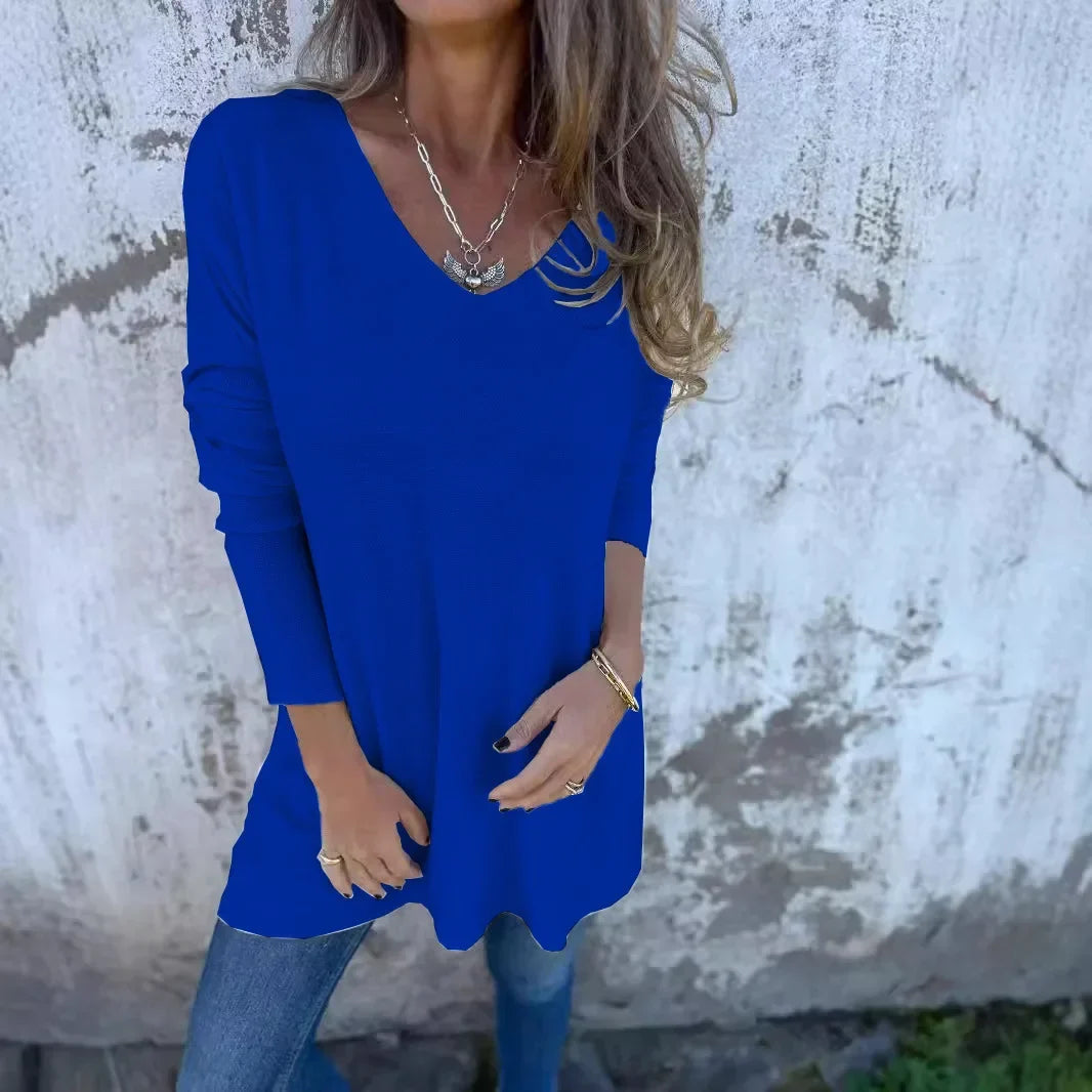 Rhea | Relaxed V-Neck Knit Tunic