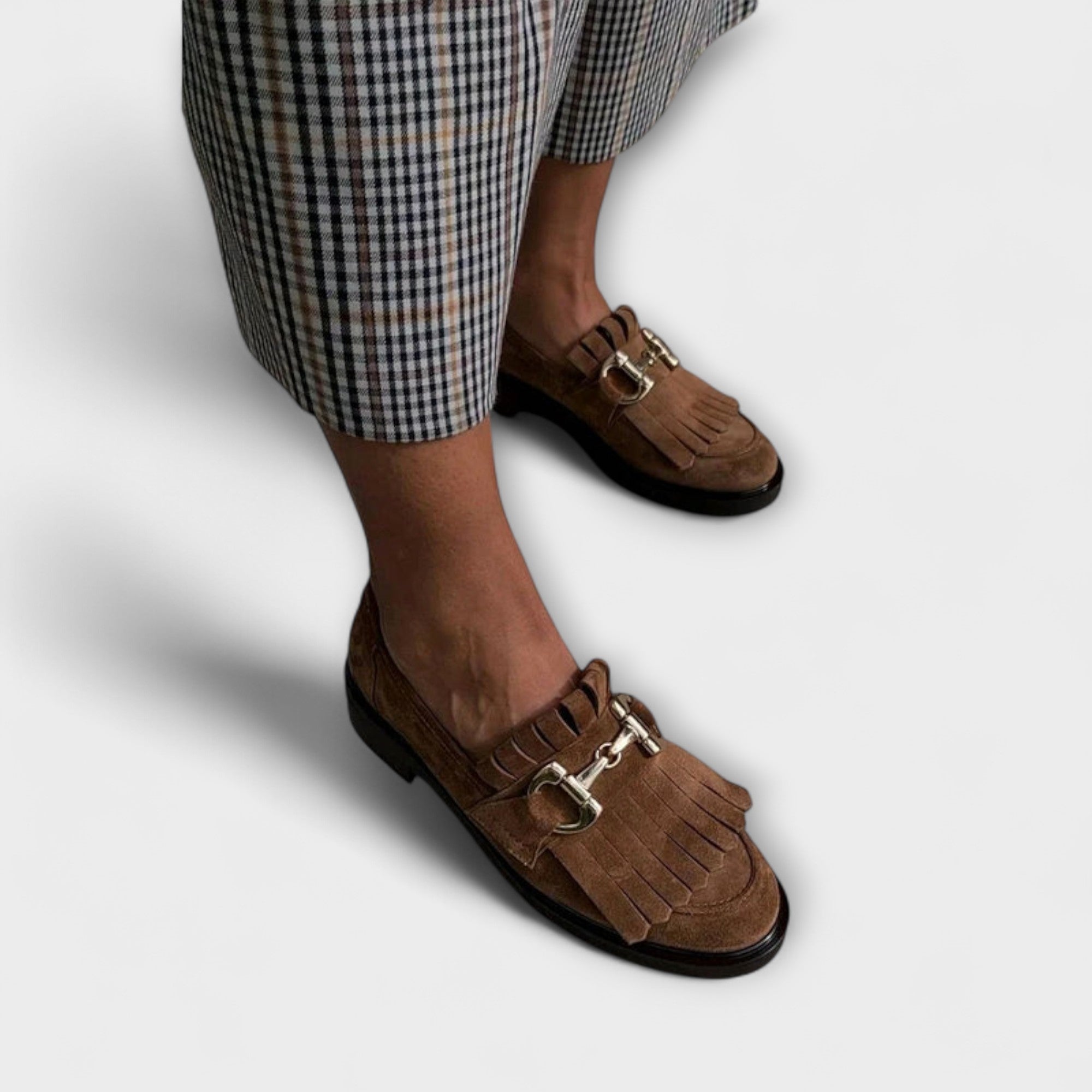 Fleur – Brown Loafers with Round Toe