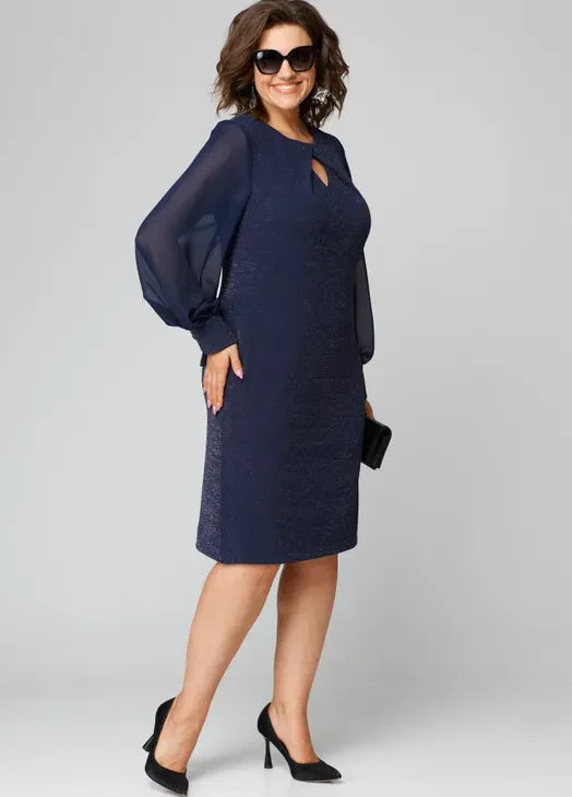 Noah™ | Elegancka Sukienka z Transparentnymi Rękawami