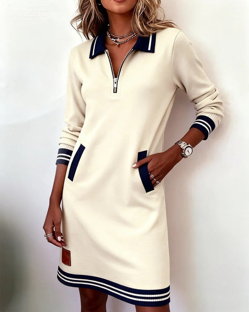 Mara | Long-Sleeve Cotton Dress