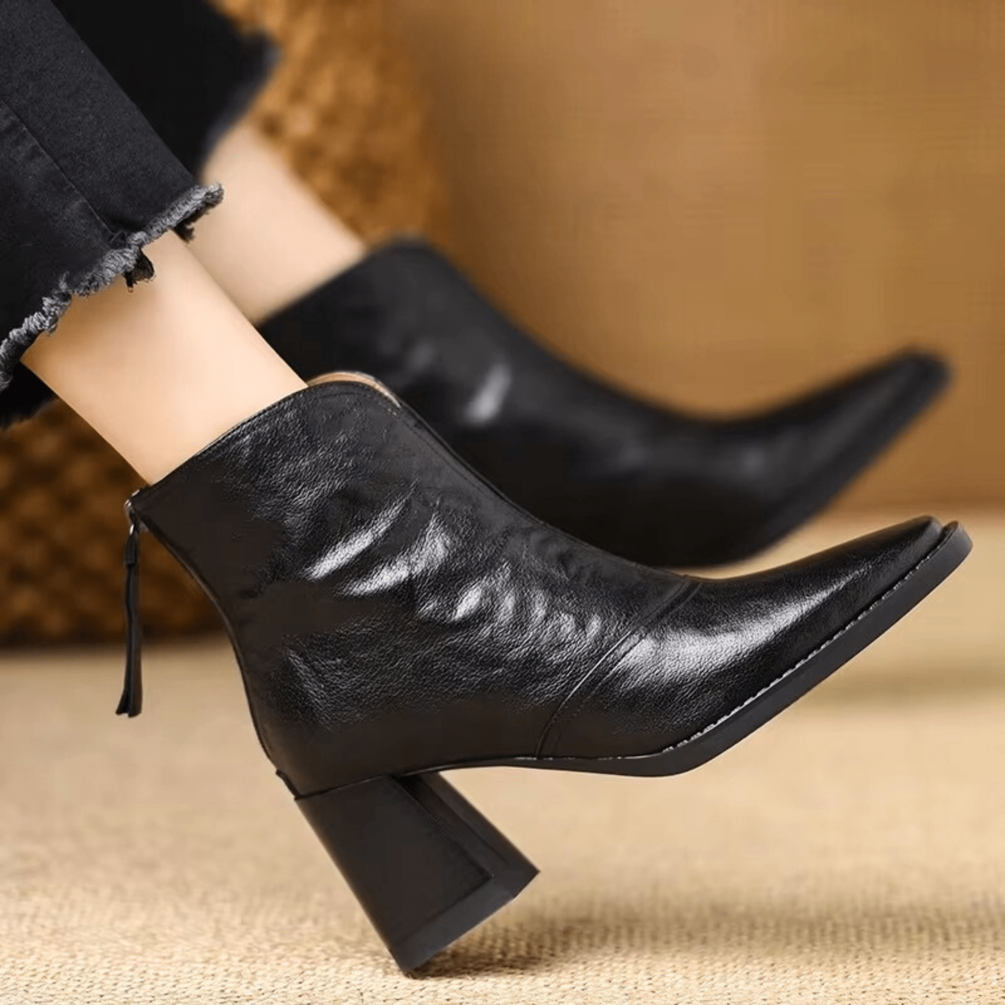 Charlotte | Luxury Mid-Heel Ankle Boots