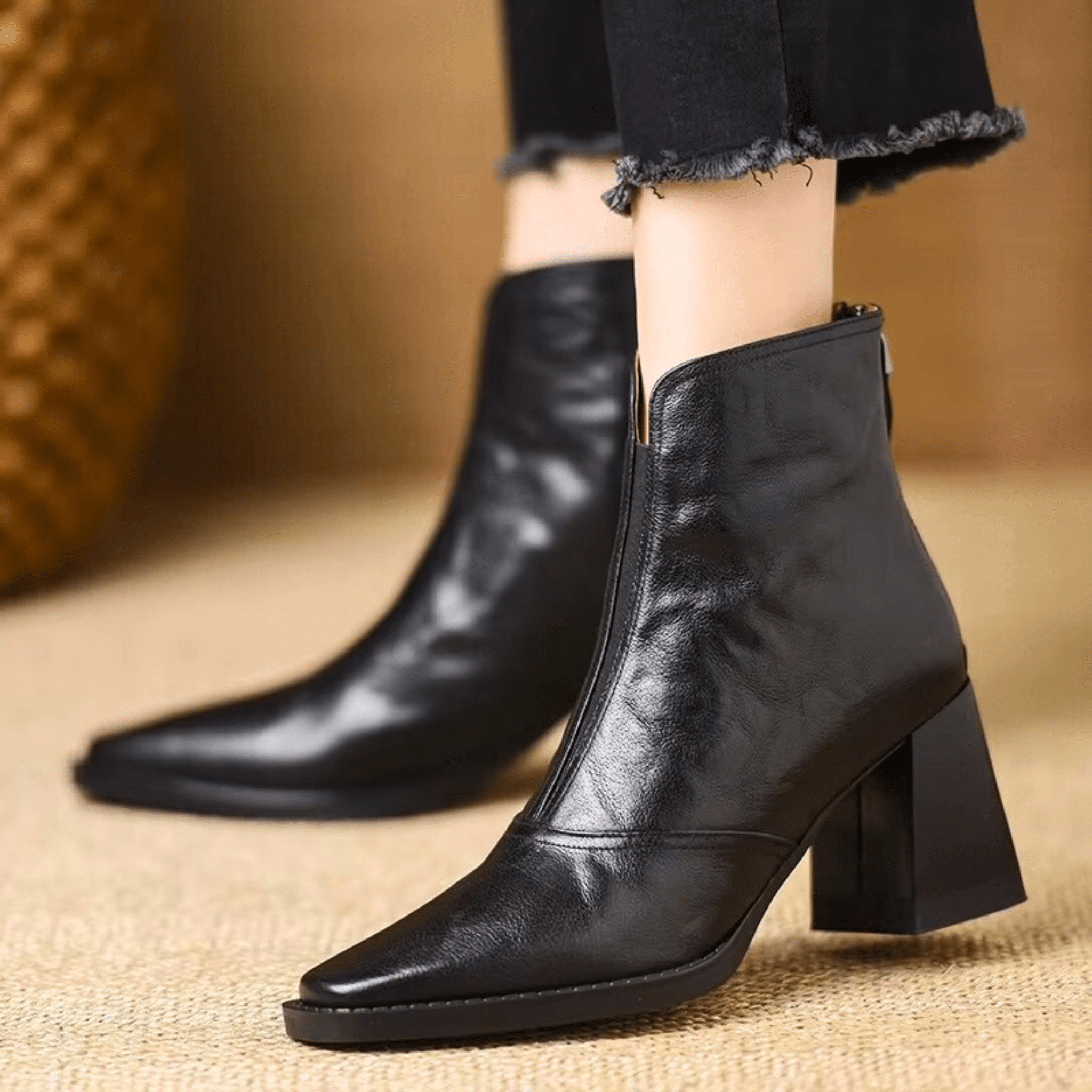 Charlotte | Luxury Mid-Heel Ankle Boots