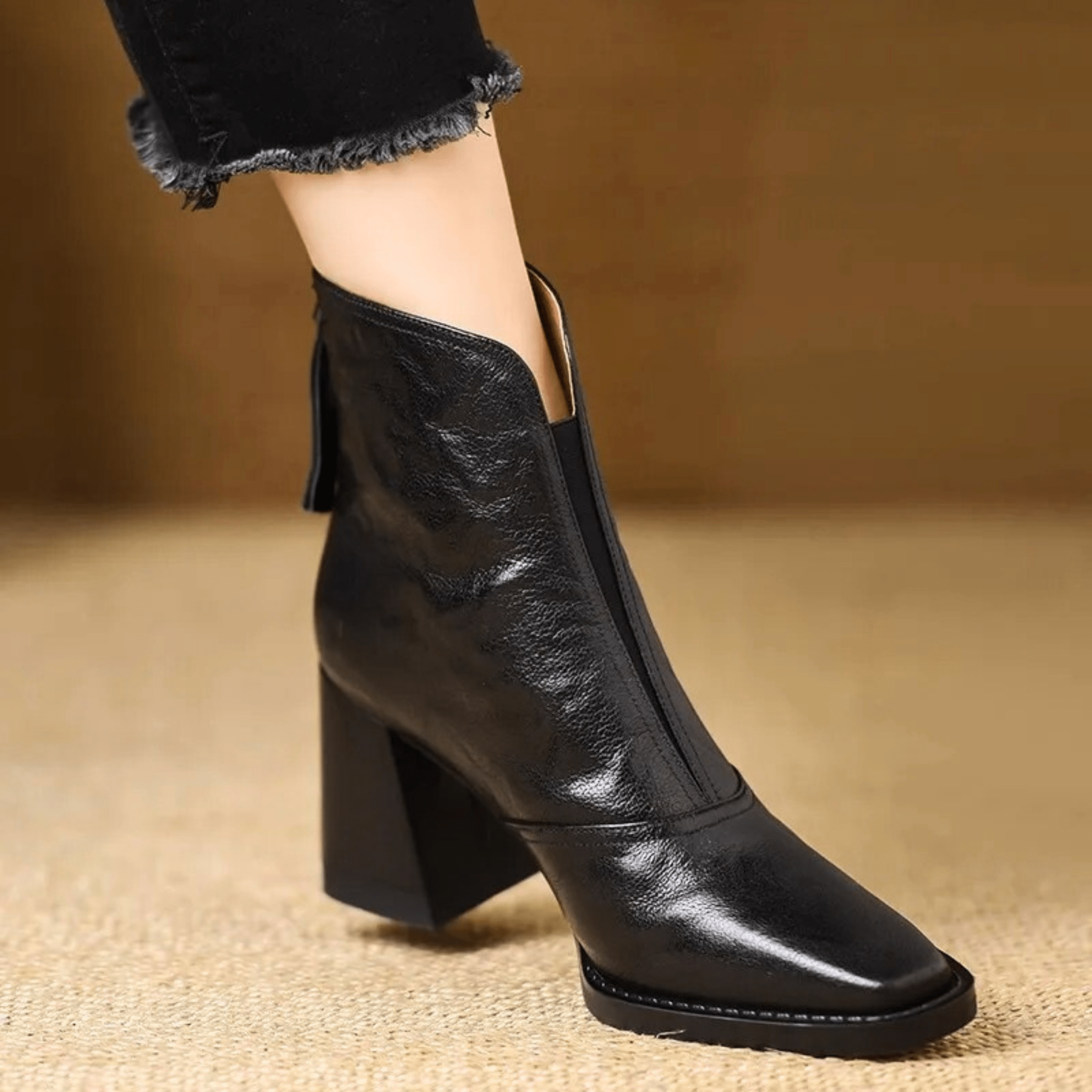 Charlotte | Luxury Mid-Heel Ankle Boots